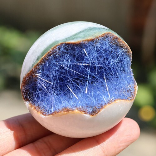 Blue natural goethite - blue,